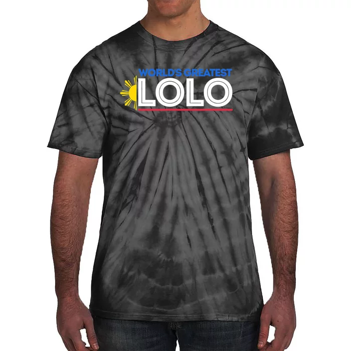 Worlds Greatest Lolo Filipino Grandpa Pinoy Fathers Day Tie-Dye T-Shirt