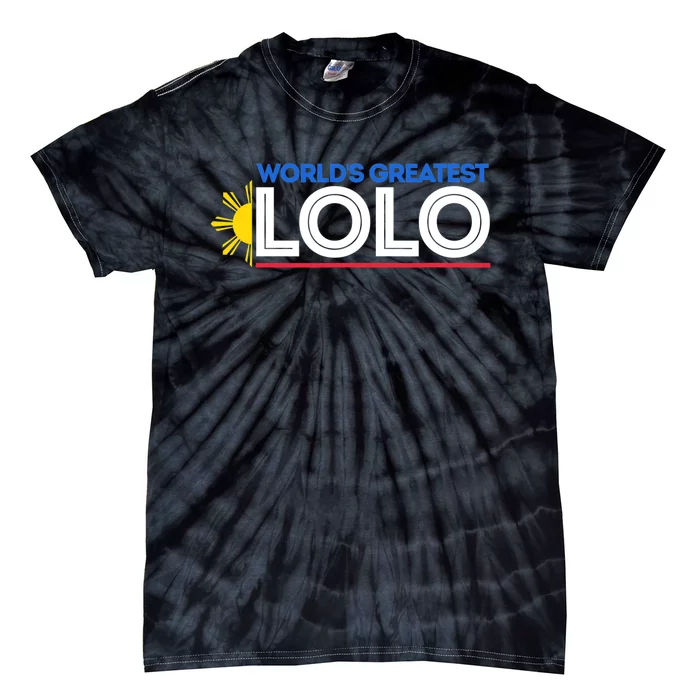 Worlds Greatest Lolo Filipino Grandpa Pinoy Fathers Day Tie-Dye T-Shirt