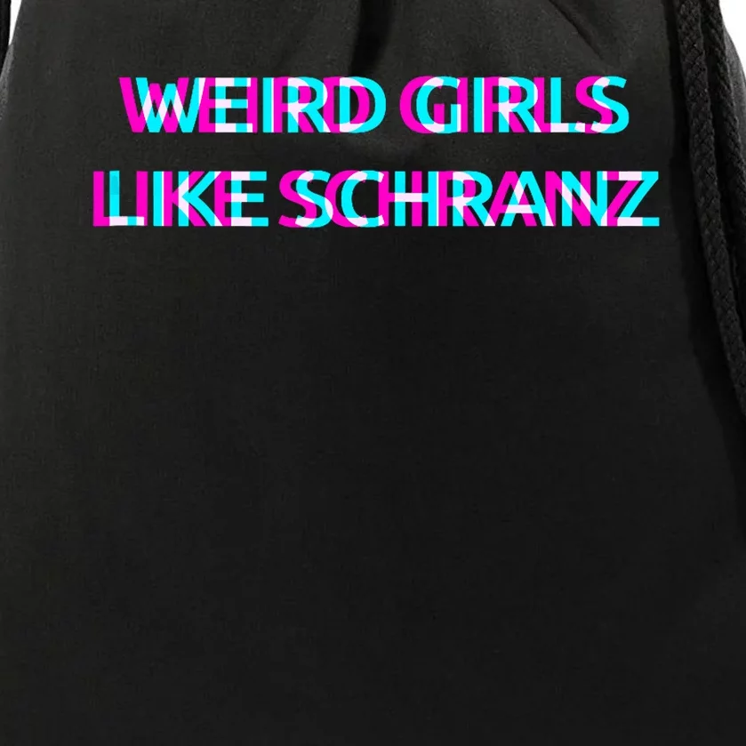 Weird Girl Like Schranz Music Drawstring Bag