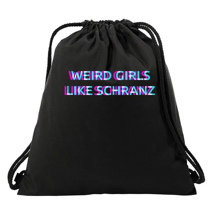 Weird Girl Like Schranz Music Drawstring Bag