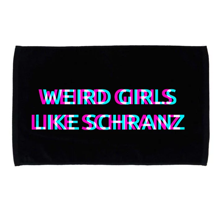 Weird Girl Like Schranz Music Microfiber Hand Towel