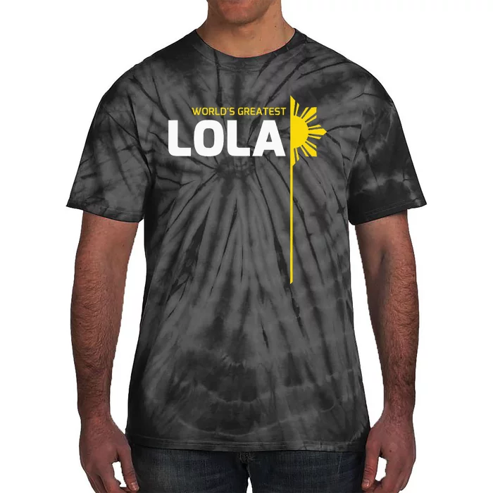 WorldS Greatest Lola Filipino Grandma Philippines Heritage Tie-Dye T-Shirt