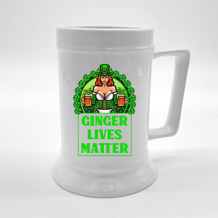 Women's Ginger Lives Matter St Patrick's Day Front & Back Beer Stein