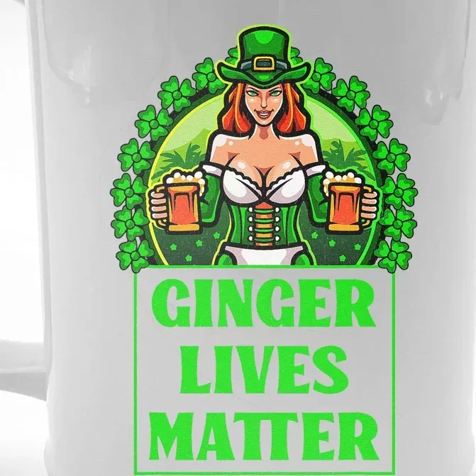 Women's Ginger Lives Matter St Patrick's Day Front & Back Beer Stein