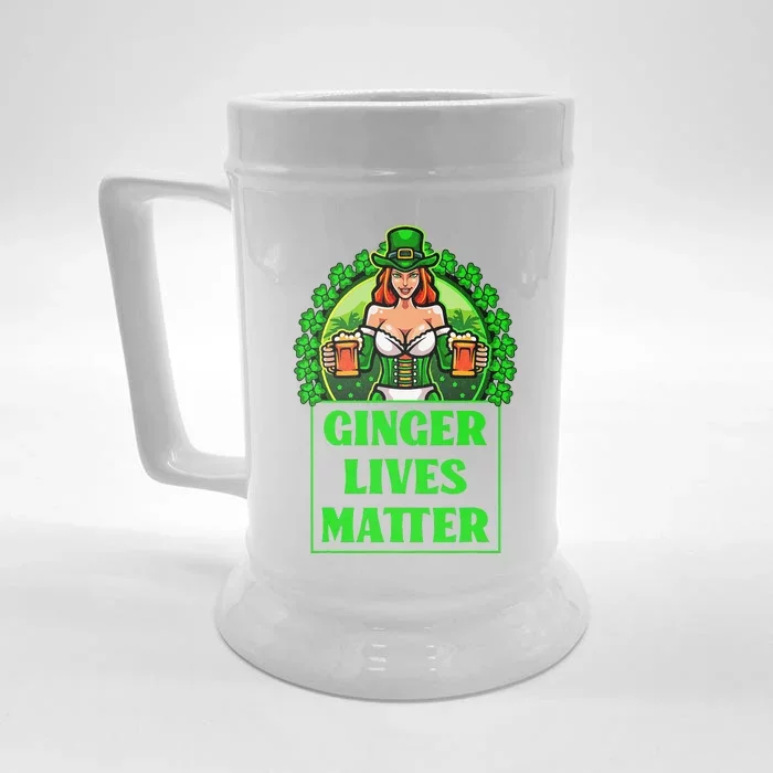 Women's Ginger Lives Matter St Patrick's Day Front & Back Beer Stein