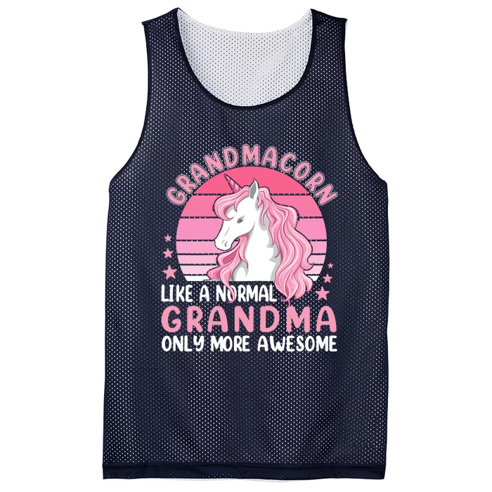 Wo Grandmacorn Like A Normal Grandma Only More Awesome Unicorn Mesh Reversible Basketball Jersey Tank