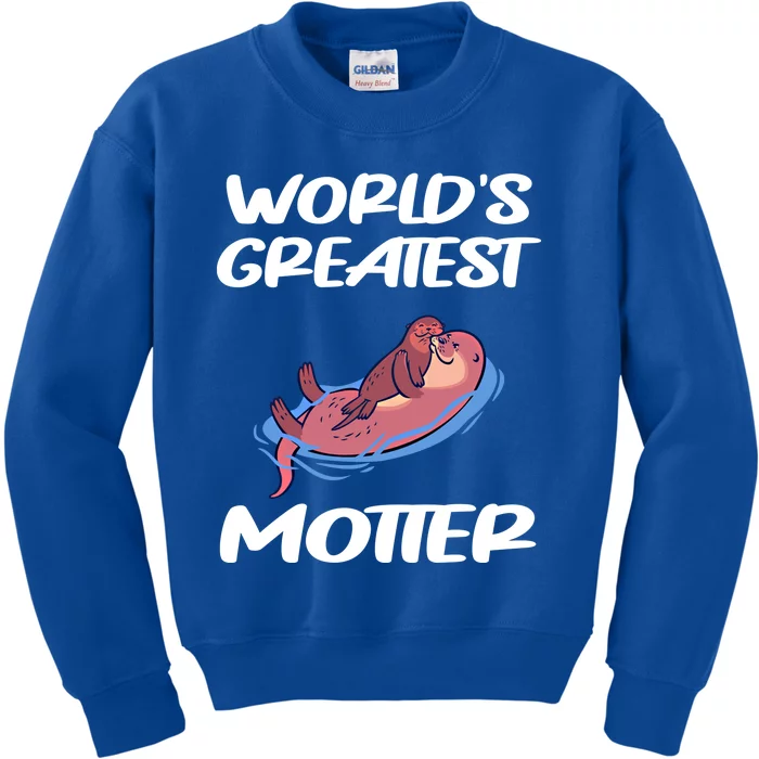 Worlds Greatest Motter Mothers Day Animal Pun Mom Mama Momma Gift Kids Sweatshirt