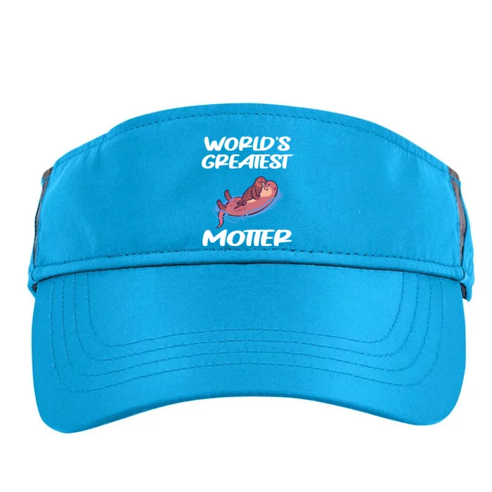 Worlds Greatest Motter Mothers Day Animal Pun Mom Mama Momma Gift Adult Drive Performance Visor