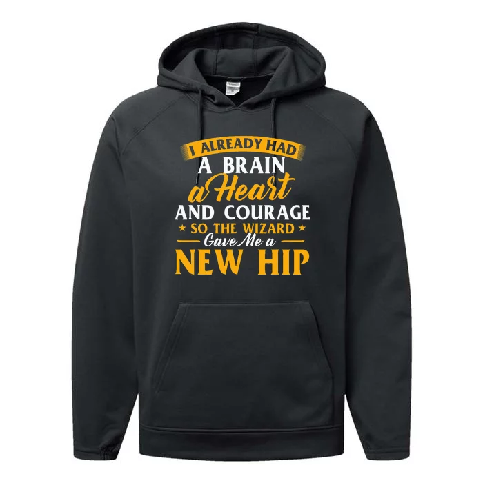 Wizard Gave Me A New Hip Hip Replacement Surgery Recovery Performance Fleece Hoodie