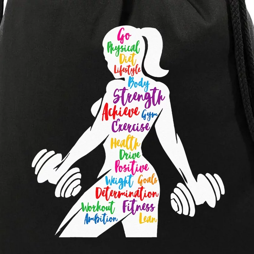 Women Gym Motivation Workout Motivational Fitness Lover Gift Drawstring Bag