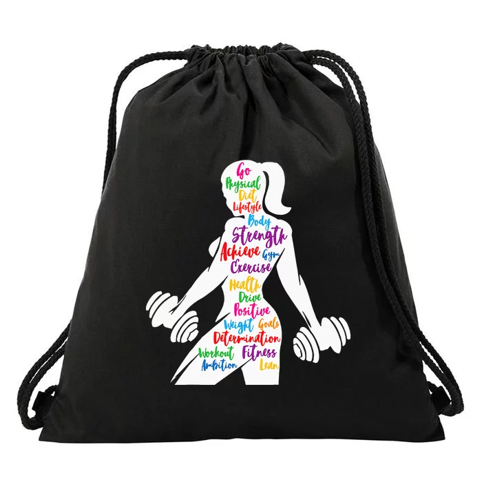 Women Gym Motivation Workout Motivational Fitness Lover Gift Drawstring Bag