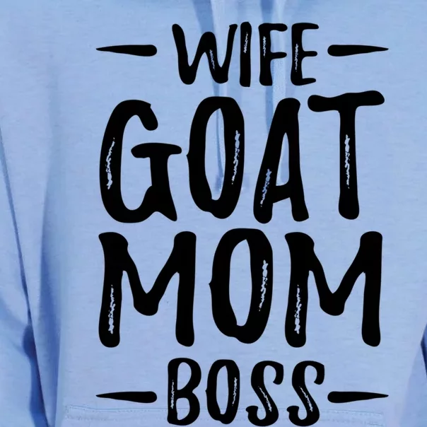 Wife Goat Mom Boss Funny Goat Lover Gift Idea Cute Gift Unisex Surf Hoodie