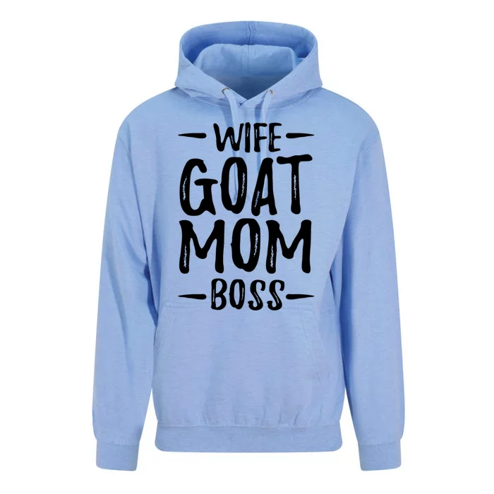 Wife Goat Mom Boss Funny Goat Lover Gift Idea Cute Gift Unisex Surf Hoodie