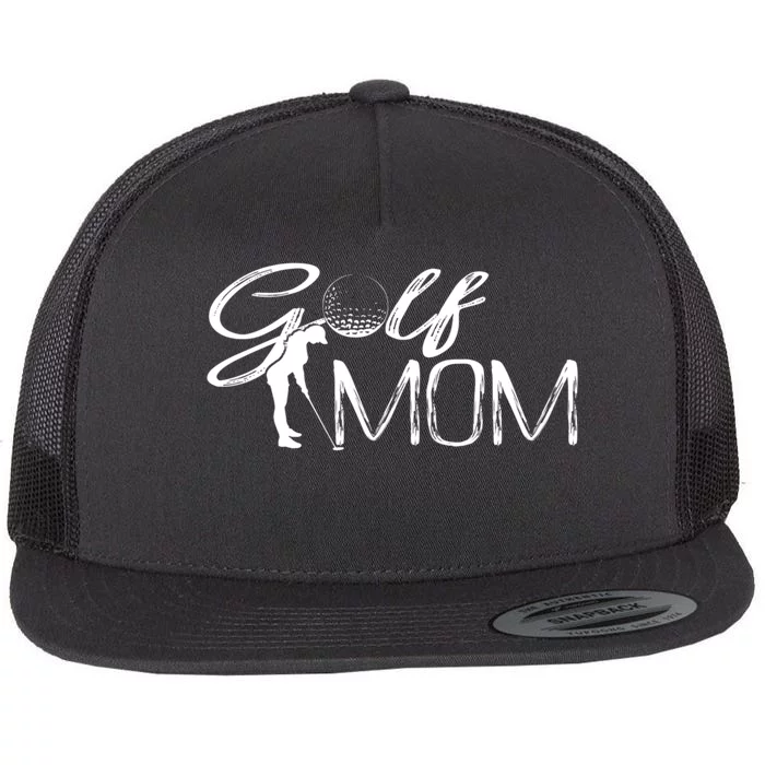 Women's Golf Mom Fitted Scoop Gift For Mother's Day Flat Bill Trucker Hat