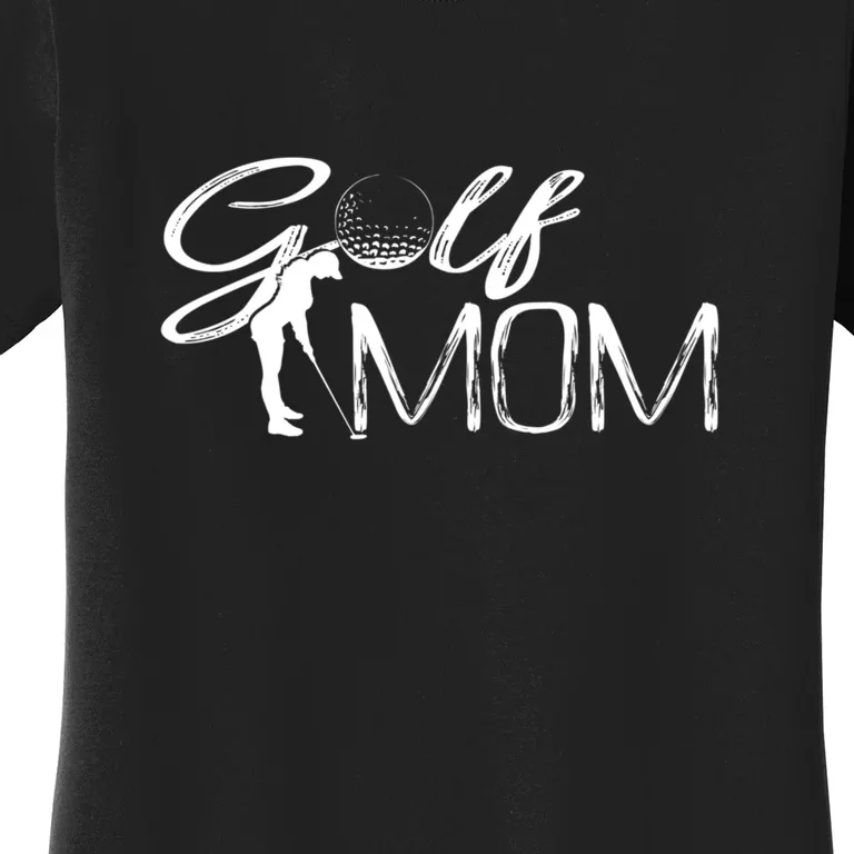 Women's Golf Mom Fitted Scoop Gift For Mother's Day Women's T-Shirt