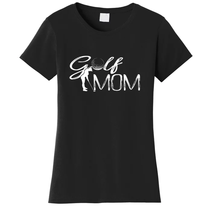 Women's Golf Mom Fitted Scoop Gift For Mother's Day Women's T-Shirt