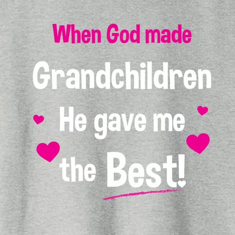 When God Made Grandchildren He Gave Me The Best Granny Gift Women's Crop Top Tee