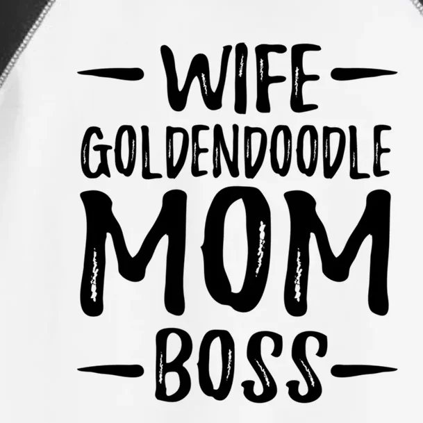 Wife Goldendoodle Mom Boss Funny Dog Mom Gift Idea Gift Toddler Fine Jersey T-Shirt