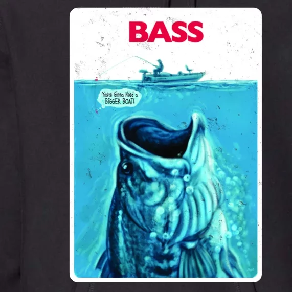 We're Gonna Need A Bigger Boat Bass Fishing Premium Hoodie