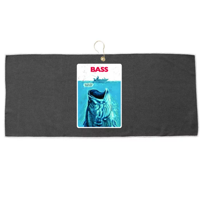 We're Gonna Need A Bigger Boat Bass Fishing Large Microfiber Waffle Golf Towel