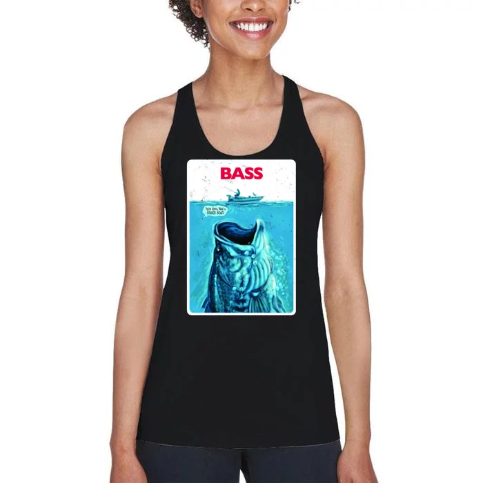 We're Gonna Need A Bigger Boat Bass Fishing Women's Racerback Tank