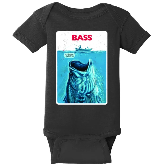 We're Gonna Need A Bigger Boat Bass Fishing Baby Bodysuit