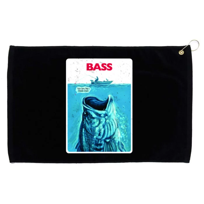 We're Gonna Need A Bigger Boat Bass Fishing Grommeted Golf Towel