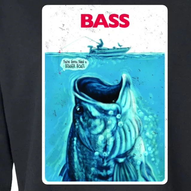 We're Gonna Need A Bigger Boat Bass Fishing Cropped Pullover Crew