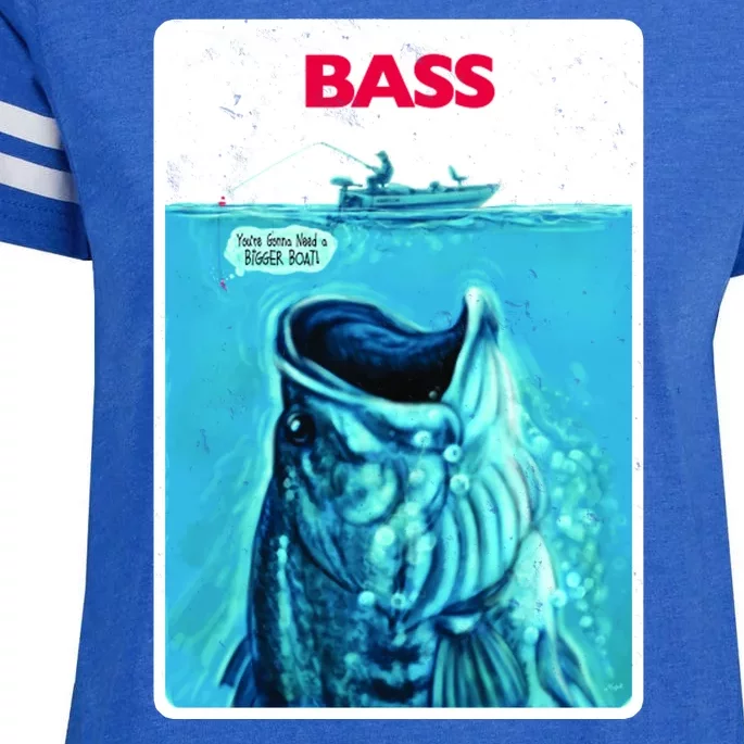 We're Gonna Need A Bigger Boat Bass Fishing Enza Ladies Jersey Football T-Shirt