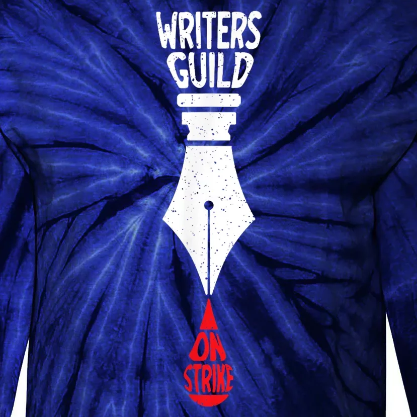 Writers Guild Of America On Strike Anti AI Chatbots WGA Tie-Dye Long Sleeve Shirt