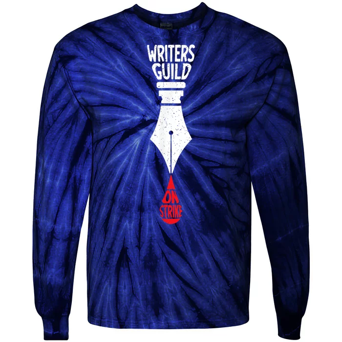 Writers Guild Of America On Strike Anti AI Chatbots WGA Tie-Dye Long Sleeve Shirt