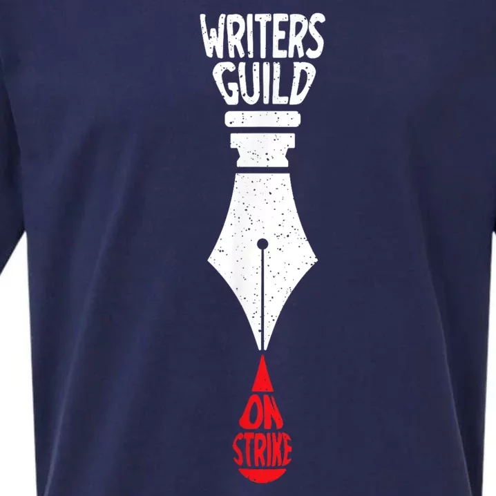 Writers Guild Of America On Strike Anti AI Chatbots WGA Sueded Cloud Jersey T-Shirt