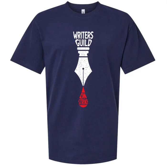 Writers Guild Of America On Strike Anti AI Chatbots WGA Sueded Cloud Jersey T-Shirt