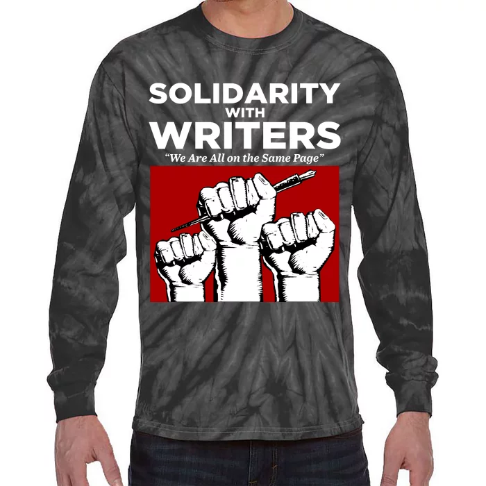 Writers Guild Of America On Strike, Solidarity With Writers Tie-Dye Long Sleeve Shirt