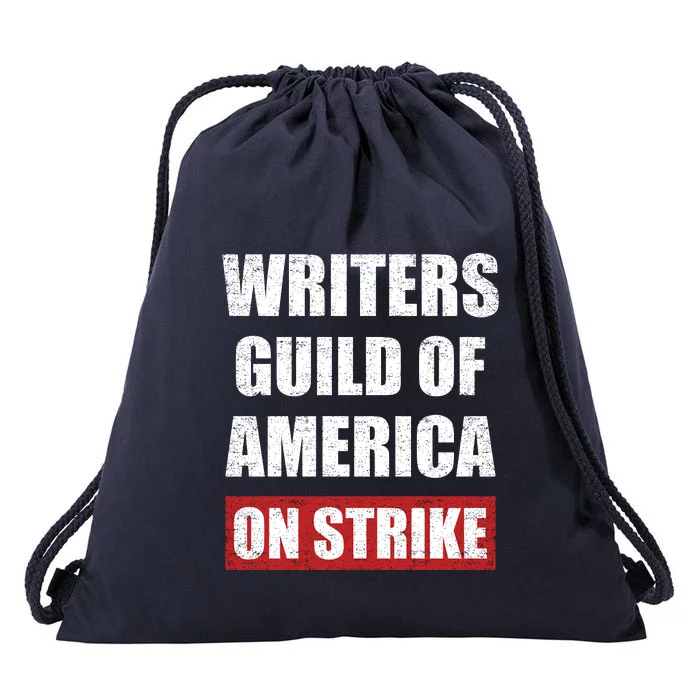 Writers Guild Of America On Strike Drawstring Bag