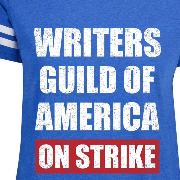 Writers Guild Of America On Strike Enza Ladies Jersey Football T-Shirt