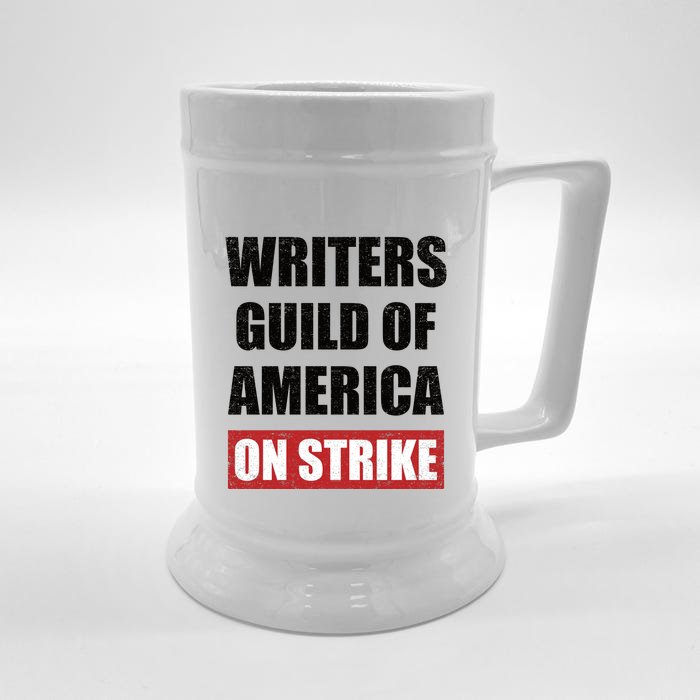 Writers Guild Of America On Strike Front & Back Beer Stein