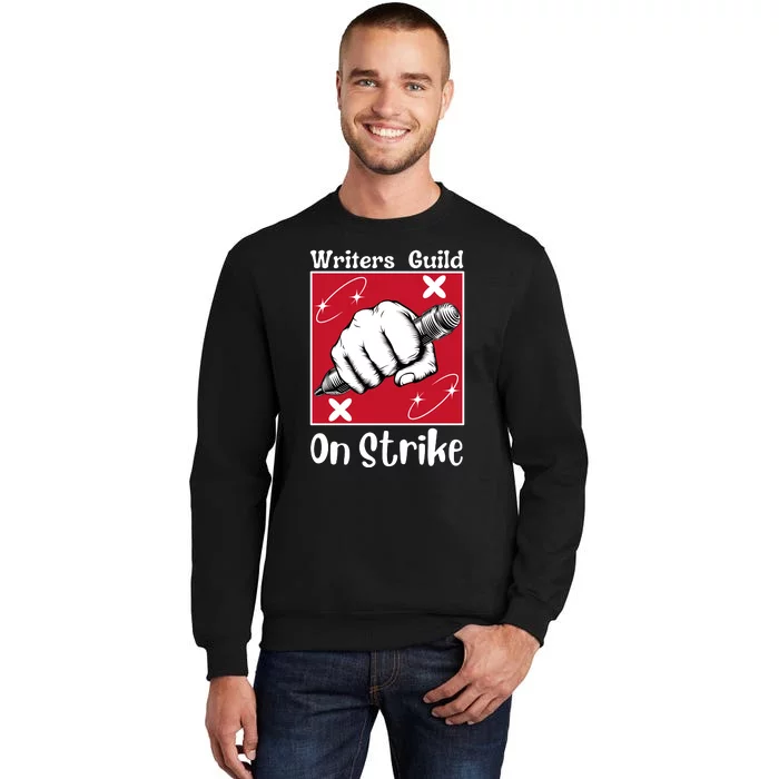 Writers Guild Of America On Strike Tall Sweatshirt