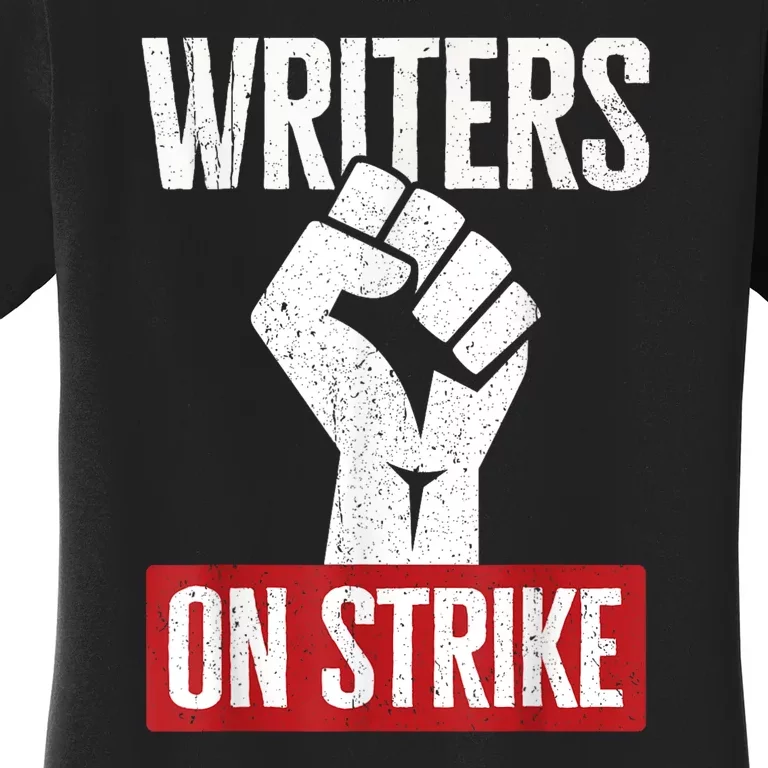 Writers Guild Of America On Strike Anti AI Chatbots WGA Women's T-Shirt