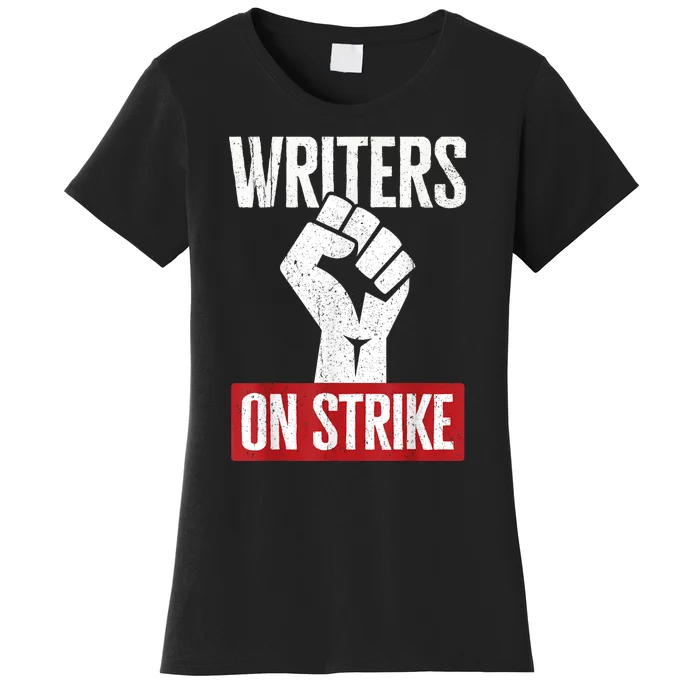 Writers Guild Of America On Strike Anti AI Chatbots WGA Women's T-Shirt