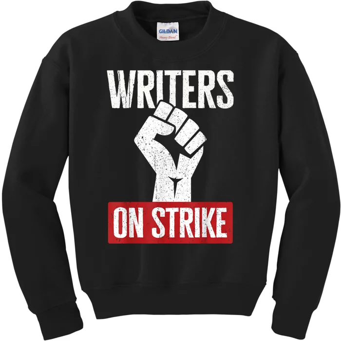 Writers Guild Of America On Strike Anti AI Chatbots WGA Kids Sweatshirt