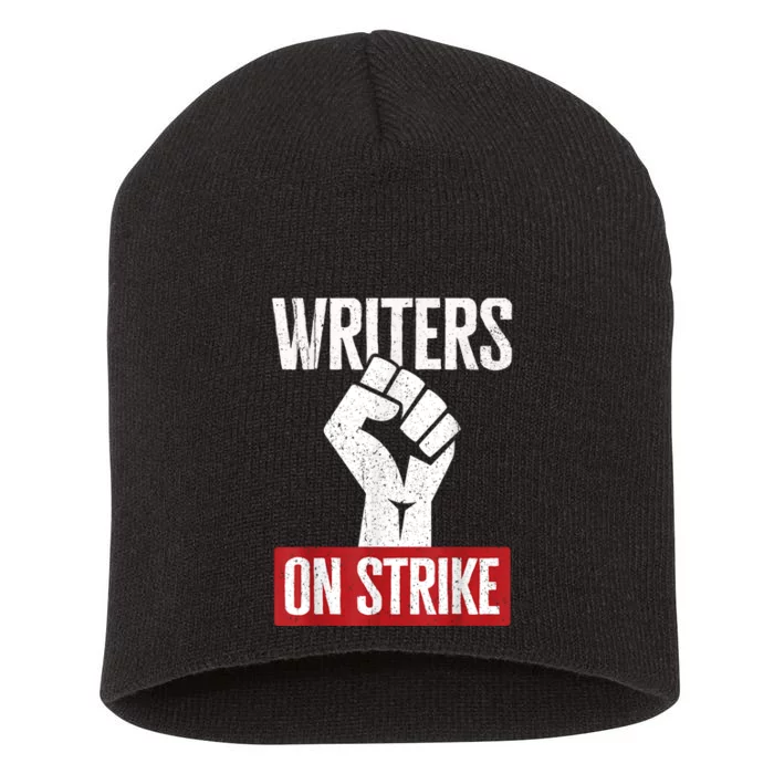 Writers Guild Of America On Strike Anti AI Chatbots WGA Short Acrylic Beanie