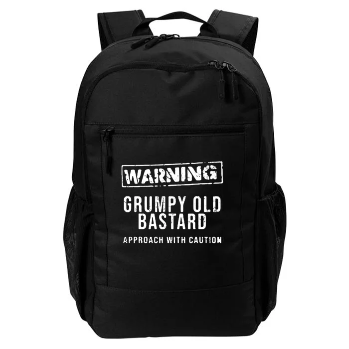 Warning Grumpy Old Bastard Approach With Caution Daily Commute Backpack