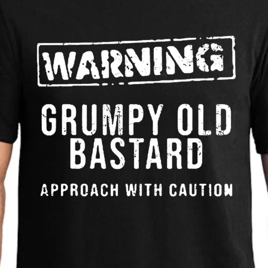 Warning Grumpy Old Bastard Approach With Caution Pajama Set