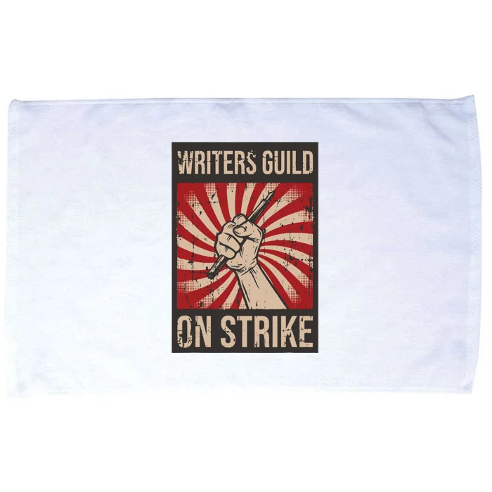 Writers Guild Of America On Strike Anti Ai Chatbots WGA Microfiber Hand Towel