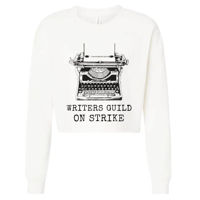 Writers Guild Of America On Strike Cropped Pullover Crew