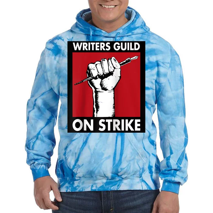 Writers Guild Of America On Strike Tie Dye Hoodie