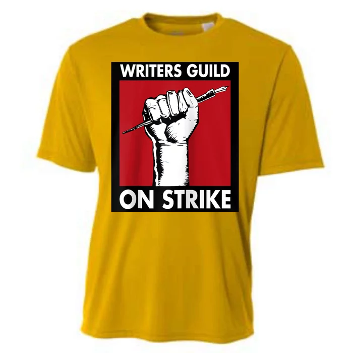 Writers Guild Of America On Strike Cooling Performance Crew T-Shirt