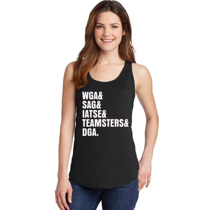 Writers Guild Of America On Strike Ladies Essential Tank