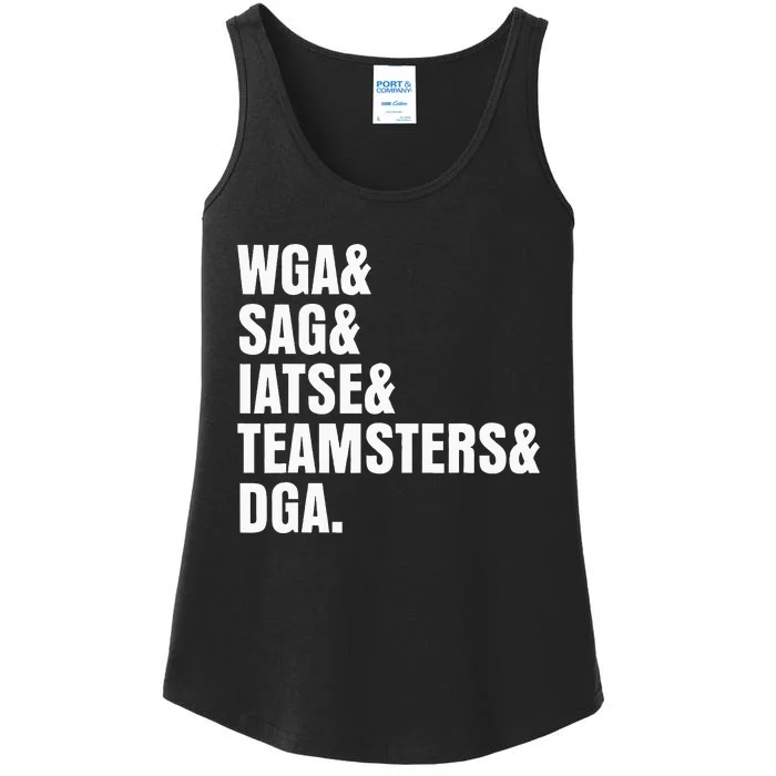 Writers Guild Of America On Strike Ladies Essential Tank